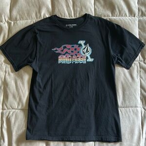 Volcom boys black send mode tshirt size XL